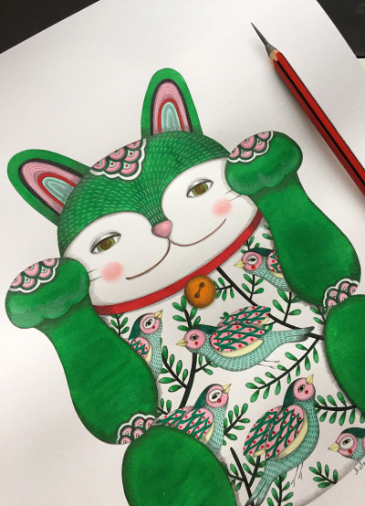 MANEKI- NEKO VERDE