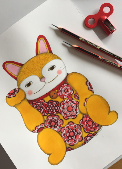 MANEKI- NEKO AMARILLO